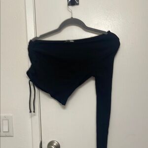 Fashion Nova Black Ribbed Top